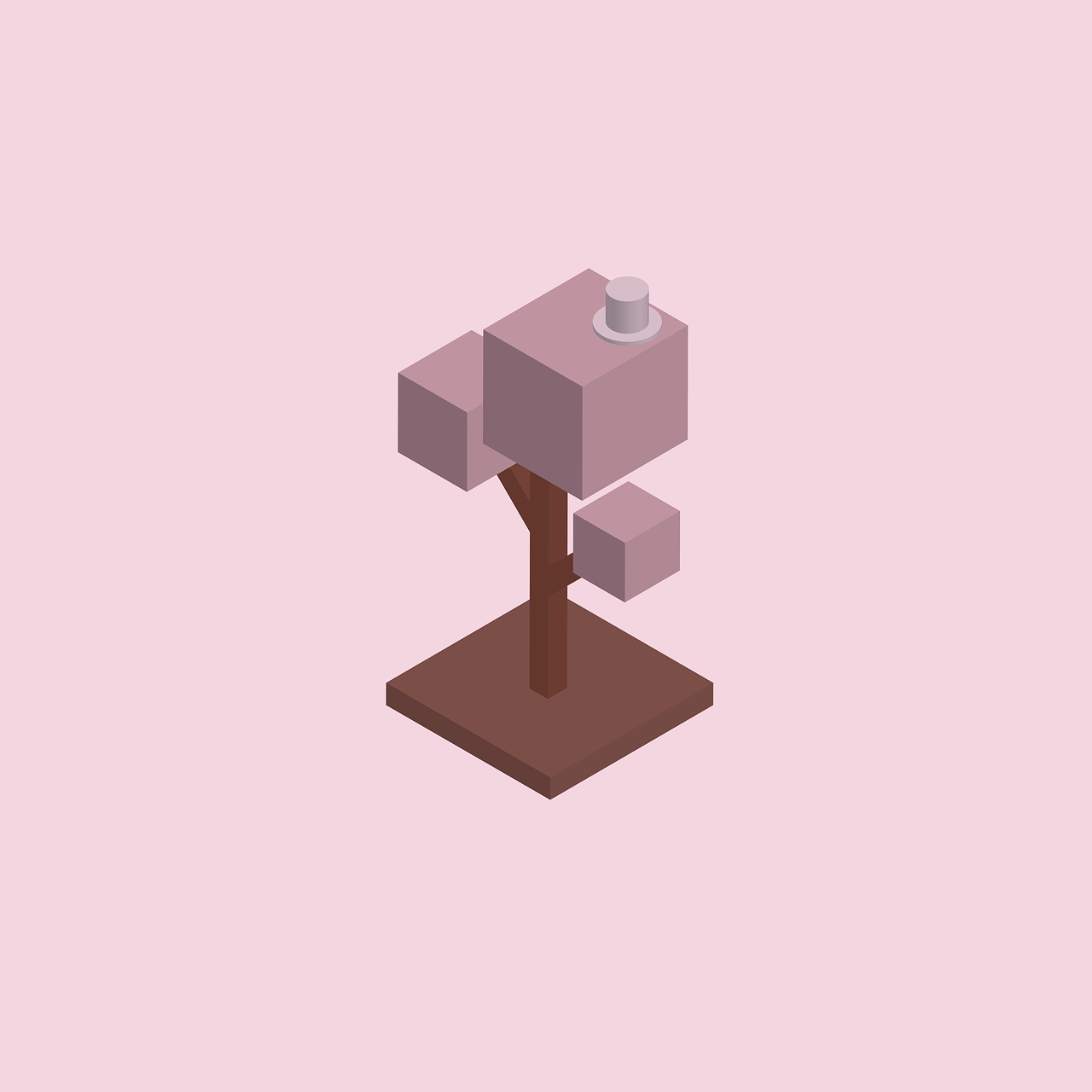 Download free HD stock image of Tree Sakura Free tree sakura isometry illustration