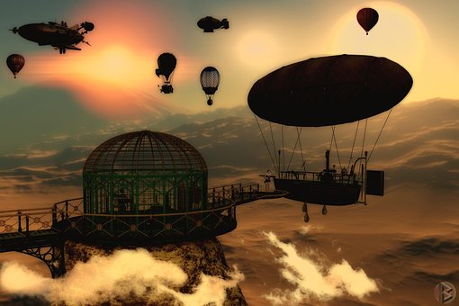 Zeppelin, Luftschiff, Heißluftballon