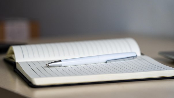 Notizbuch, Stift, Schreiben, Büro