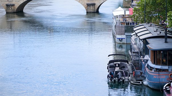 Boot, Fluss, Brücke, Draußen, Reisen