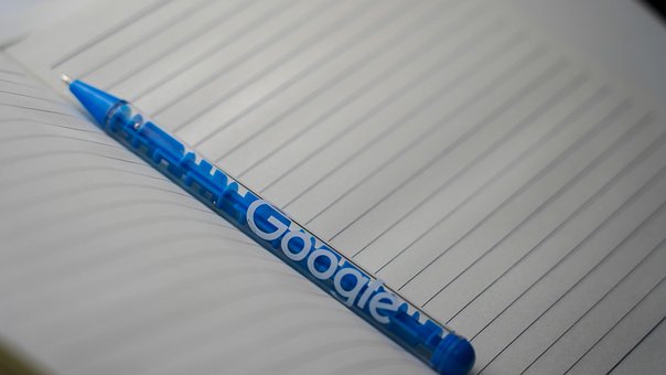 Google, Notizbuch, Schreiben, Stift