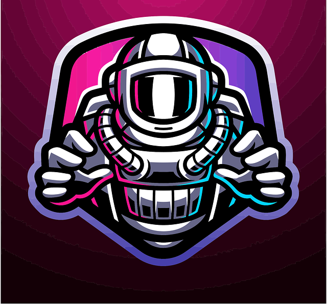 Free astronaut logo icon vector