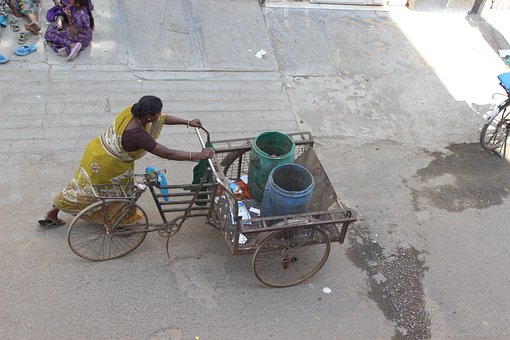 Free Garbage Woman photo and picture