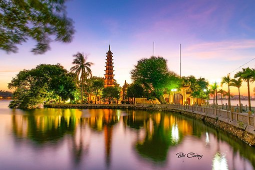 Tranquilo, Hanoi, Templo, Tuky, Buda