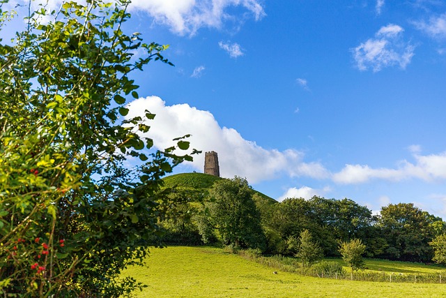 Slot, Natur, Rejse, Glastonbury Tor