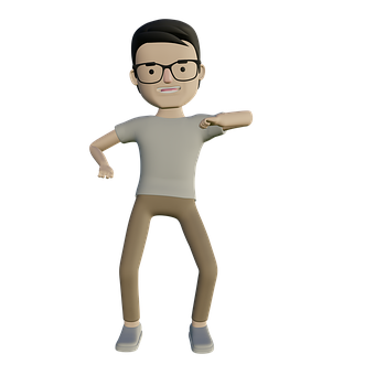 Homem, Dançando, 3D Render, Animação