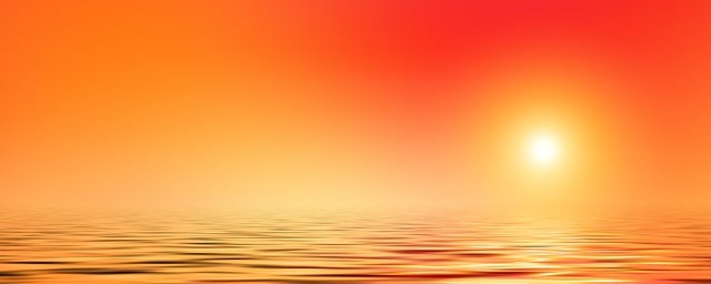 Free sunset sun sea illustration