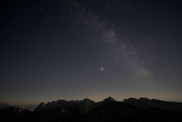 Estrelas, Montanhas, Via Láctea, Noite