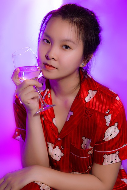 Frau, Modell, Porträt, Trinken, Glas