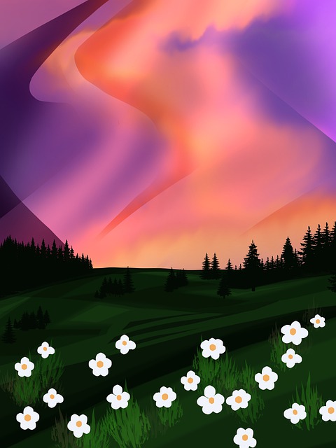 Free Flowers Field illustration and picture