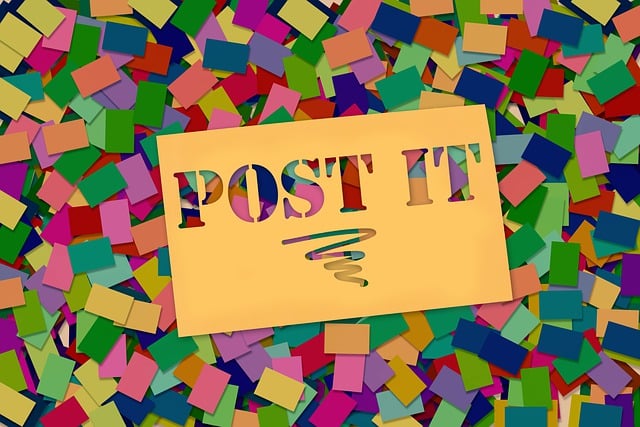 Free post it sticky bulletin board illustration