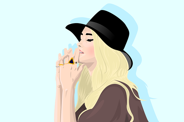 Free woman fashion portrait vector