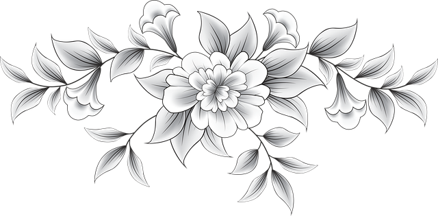 Free flower petals foliage illustration