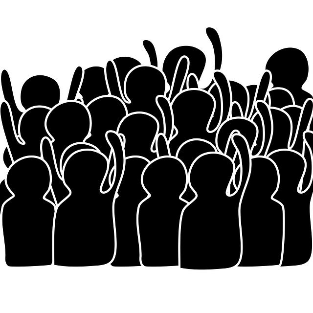 Menge, Menschen, Konzert, Silhouette