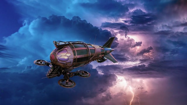 Free steampunk steampunk airship airship illustration
