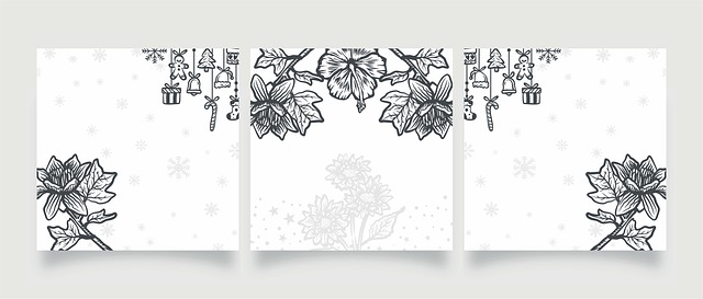 Free christmas flowers background illustration