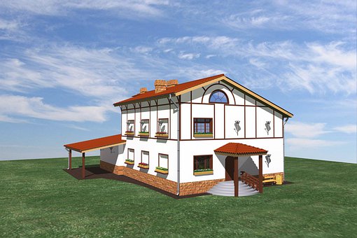 Casa, Cabaña, 3D, Hacer, Diseño