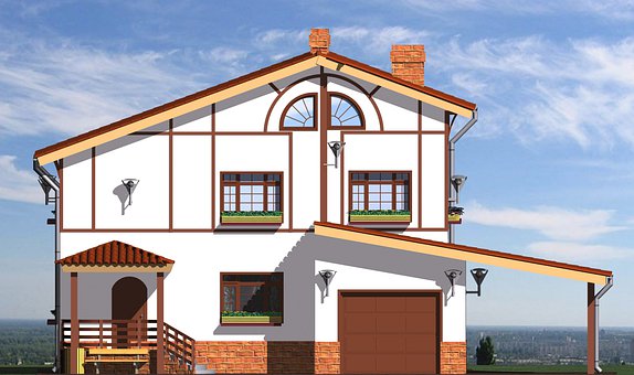 Casa, Cabaña, 3D, Hacer, Diseño