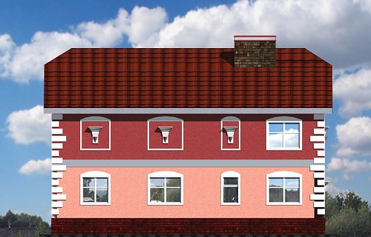 Casa, Cabaña, Arquitectura, 3D, Hacer