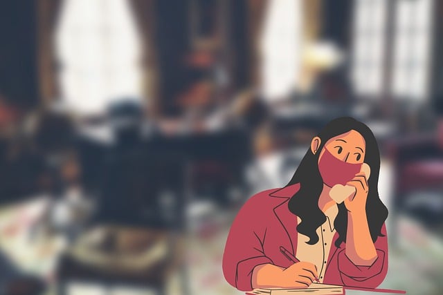 Free secretary phone woman illustration