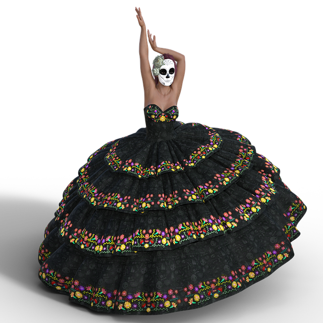 Free day of the dead halloween woman illustration