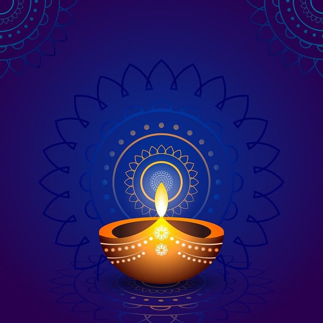 Free diwali light festival illustration