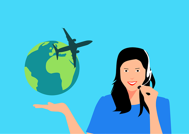 Free airline call booking vector