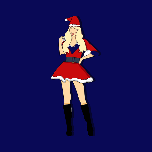 Free santa's helper christmas christmas card illustration