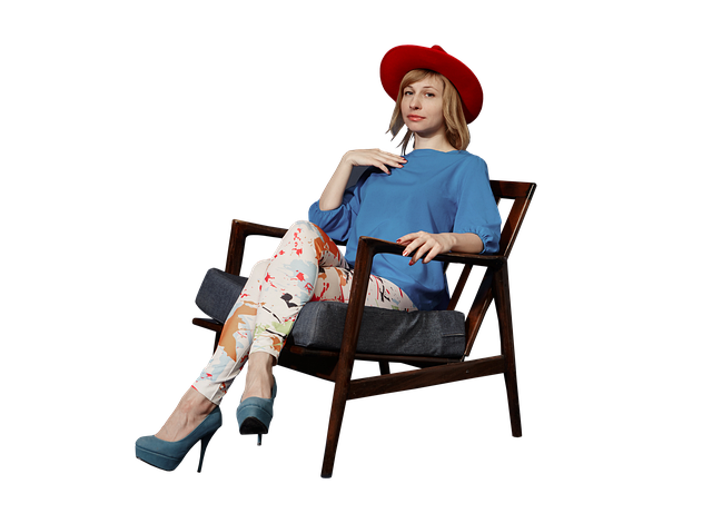 Free woman fashion sitting illustration