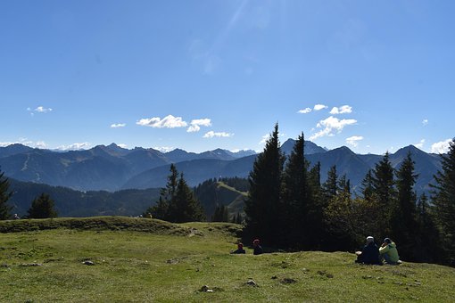 Montanhas, Allgau, Alemanha, Natureza