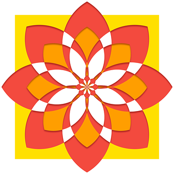 Free Flower Radial Pattern vector and picture