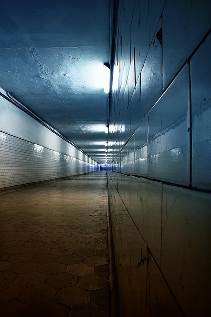 Koridor, Tunel, Přechod, Temný, Odraz