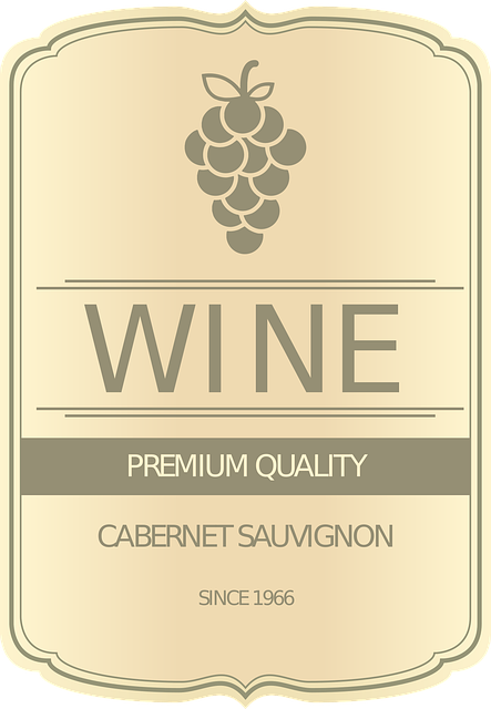 Free wine label sticker vector