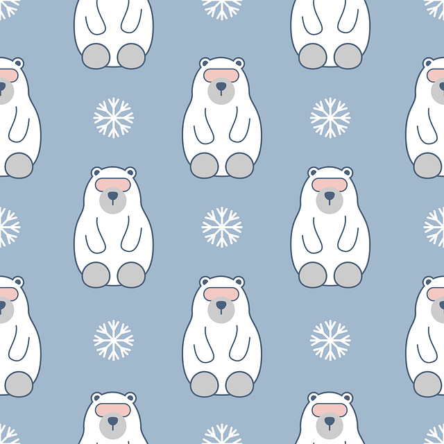 Free bear seamless pattern vector