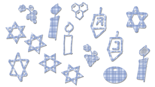 Free hanukkah the holiday of lights donut illustration