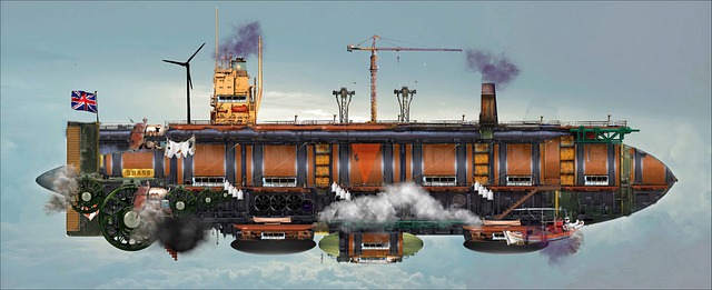 Luftskip, Steampunk, Fantasi, Dieselpunk