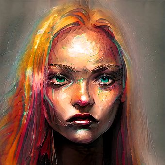 Frau, Schönheit, Kunst, Mädchen, Digital