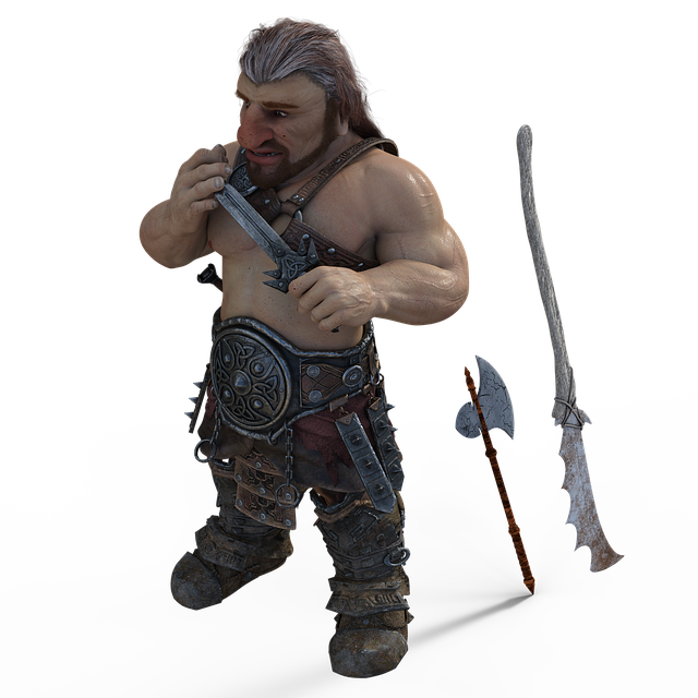 Free character dwarf warrior illustration