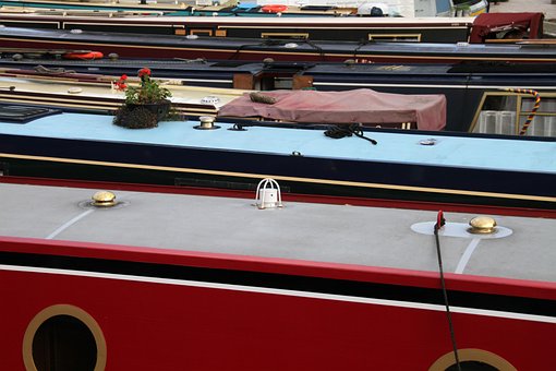 Schmales Boot, Boot, Bootsdach, Bucht