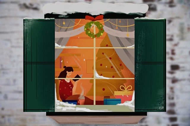 Jul, Vinter, Dekoration, Balkon, Gaver