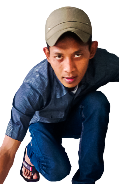 Starren, Hut, Jeans, Mann, Person