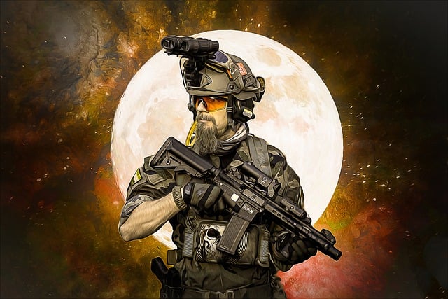 Free military guns soldier illustration