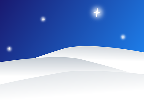 Winter, Sterne, Hintergrund, Nacht