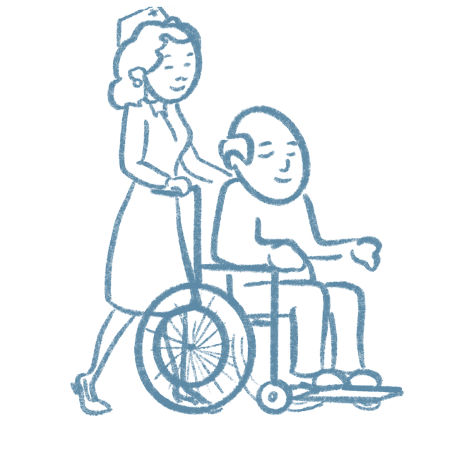 Free eldercare old geriatric illustration
