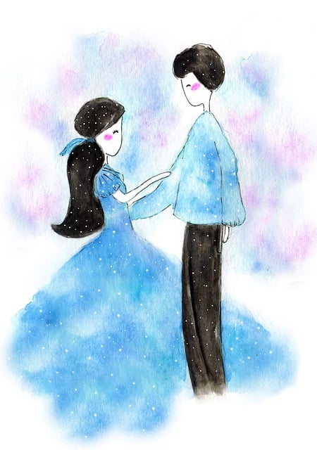 Download free HD stock image of Couple Lovers Free couple lovers watercolor painting illustration