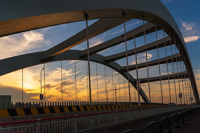 Free Bridge Sunset photo and picture