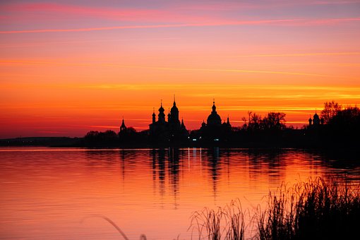 Solnedgang, Kirke, Flod, Rostov, Rusland