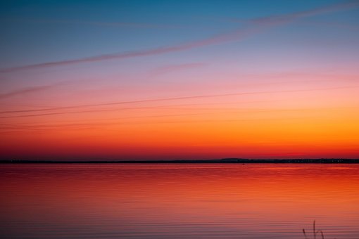 Solnedgang, Flod, Natur, Tusmørke