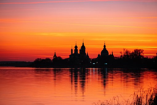 Solnedgang, Kirke, Flod, Rostov, Rusland