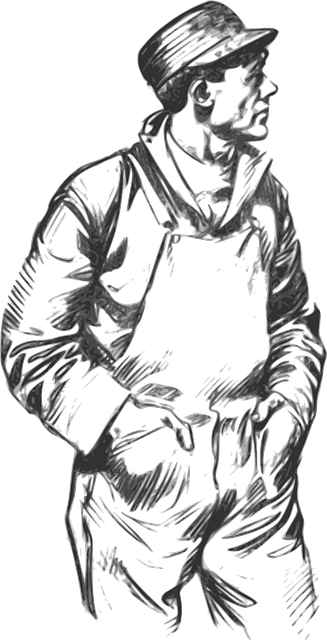 Free man male overalls vector